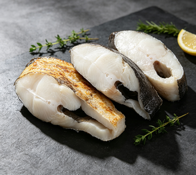Flounder fish fillets