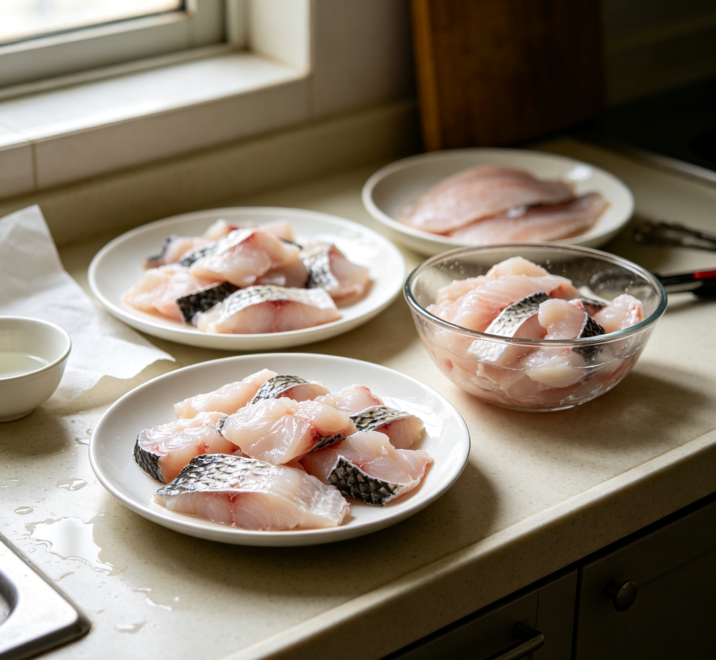 Crisp grass carp fillets