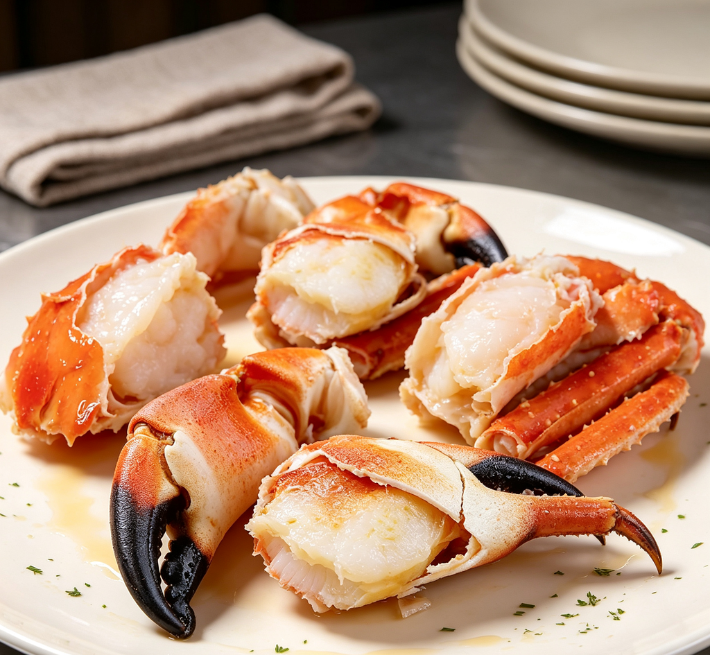 Cooked king crab legs