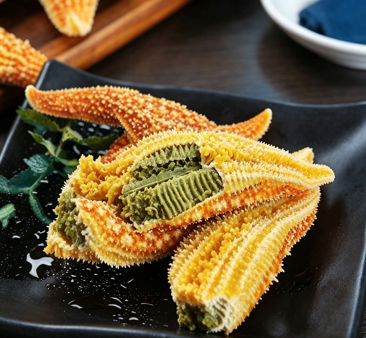 Starfish-shaped seafood delicacy